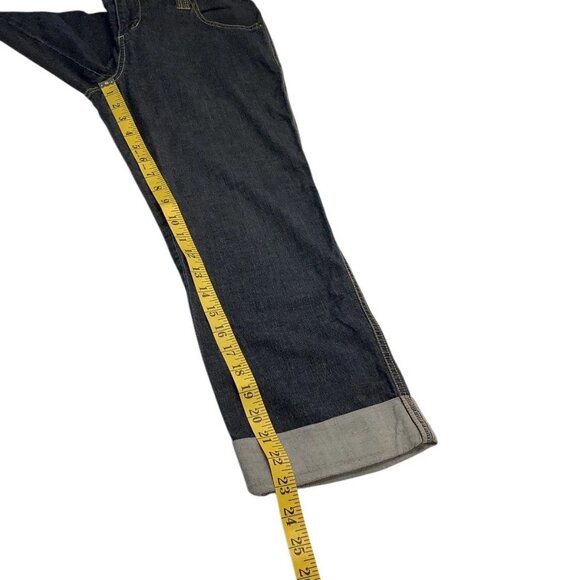 INC Soft Denim Slim Fit Blue Denim Jeans Cropped Cuffed Stretch Women Size 4 - Picture 6 of 8